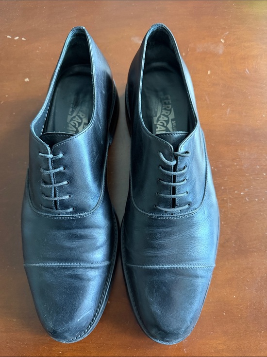 Salvatore Ferragamo Other - Salvatore Ferragamo Black Cap-Toe Leather Oxfords